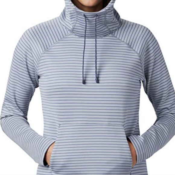 NWT, Columbia Bryce Canyon blue and white striped women's XS Hoodie - Picture 2 of 15
